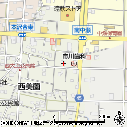静岡県浜松市浜名区西美薗2534周辺の地図