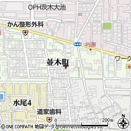 大阪府茨木市並木町16-11周辺の地図
