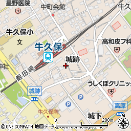 愛知県豊川市牛久保町城跡58周辺の地図