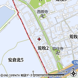 兵庫県伊丹市荒牧2丁目周辺の地図