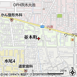 大阪府茨木市並木町18-34周辺の地図