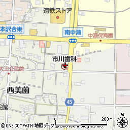 静岡県浜松市浜名区西美薗2538-1周辺の地図