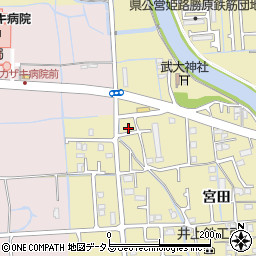 兵庫県姫路市勝原区宮田539周辺の地図