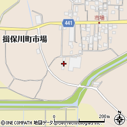 兵庫県たつの市揖保川町市場343周辺の地図