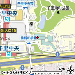 バイキングレストラン シャガール 千里阪急ホテル周辺の地図
