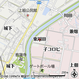 愛知県西尾市吉良町荻原（東川田）周辺の地図