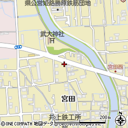兵庫県姫路市勝原区宮田588周辺の地図