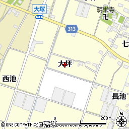 愛知県西尾市一色町大塚（大坪）周辺の地図