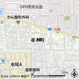 大阪府茨木市並木町16-5周辺の地図