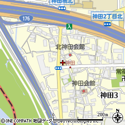 セブンイレブン池田神田店周辺の地図