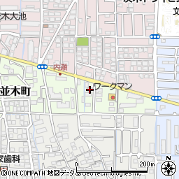 大阪府茨木市並木町20-6周辺の地図