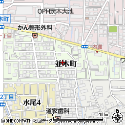 大阪府茨木市並木町16-3周辺の地図