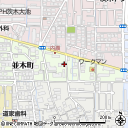 大阪府茨木市並木町19-12周辺の地図