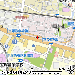 オリックスレンタカー宝塚歌劇場前店周辺の地図