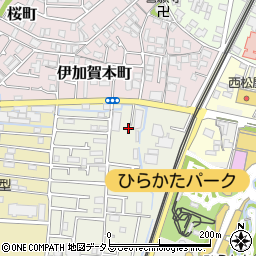 大阪府枚方市伊加賀寿町17周辺の地図
