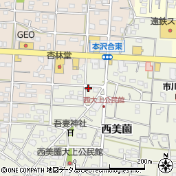 静岡県浜松市浜名区西美薗2482-2周辺の地図