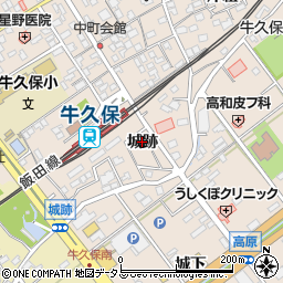 愛知県豊川市牛久保町城跡29周辺の地図