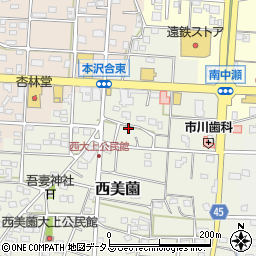 静岡県浜松市浜名区西美薗2502周辺の地図
