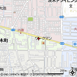大阪府茨木市並木町21-2周辺の地図