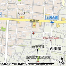 静岡県浜松市浜名区西美薗2470周辺の地図