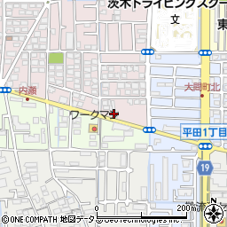 ドミノ・ピザ　茨木大池店周辺の地図