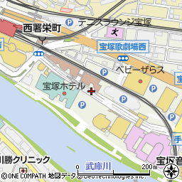 兵庫県宝塚市栄町周辺の地図
