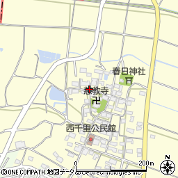 三重県津市河芸町西千里周辺の地図