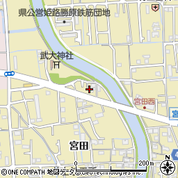 兵庫県姫路市勝原区宮田593-2周辺の地図