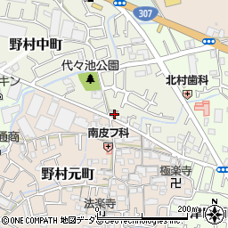 大阪府枚方市野村中町46-12周辺の地図