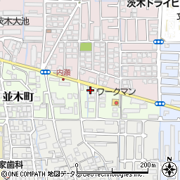 大阪府茨木市並木町20-5周辺の地図