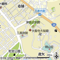 愛知県蒲郡市三谷町東前1周辺の地図