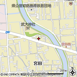 兵庫県姫路市勝原区宮田592周辺の地図