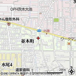 大阪府茨木市並木町18-15周辺の地図