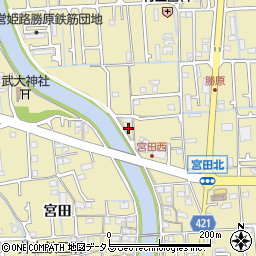 兵庫県姫路市勝原区宮田256周辺の地図