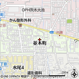 大阪府茨木市並木町15-12周辺の地図
