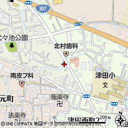 大阪府枚方市野村中町44-5周辺の地図