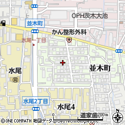 大阪府茨木市並木町5-12周辺の地図
