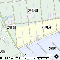 愛知県西尾市一色町中外沢五町分22周辺の地図