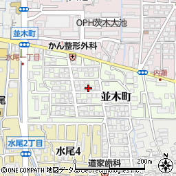 大阪府茨木市並木町11-13周辺の地図