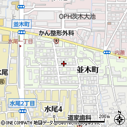 大阪府茨木市並木町11-15周辺の地図