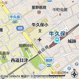 愛知県豊川市牛久保町城跡104周辺の地図