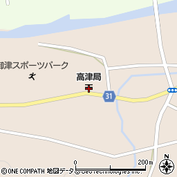 御津高津郵便局周辺の地図