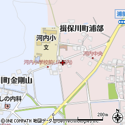 揖保川浦部郵便局周辺の地図