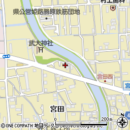 兵庫県姫路市勝原区宮田593-1周辺の地図