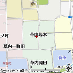 京都府京田辺市草内塚本周辺の地図