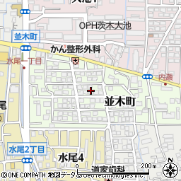 大阪府茨木市並木町11周辺の地図
