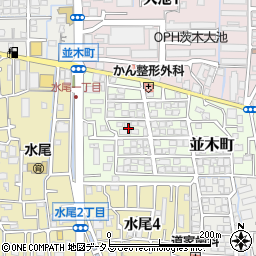 大阪府茨木市並木町5周辺の地図