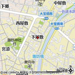 愛知県西尾市一色町一色下屋敷周辺の地図