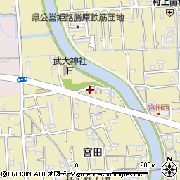 兵庫県姫路市勝原区宮田591周辺の地図