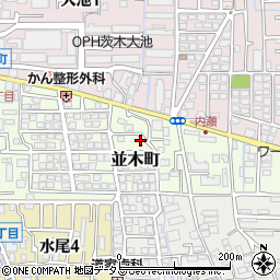 大阪府茨木市並木町15-6周辺の地図